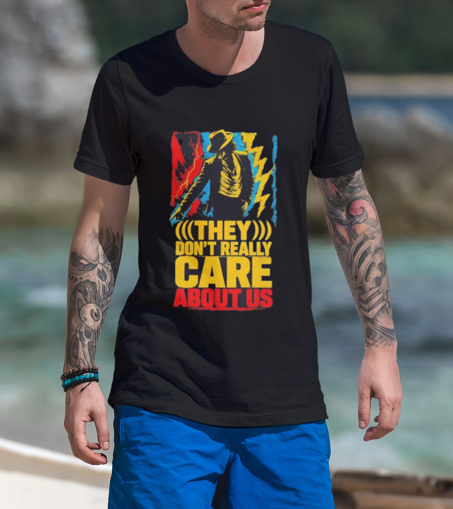 They Don't Really Care About Us Michael Jackson Iconic Pose Lightning T-Shirt