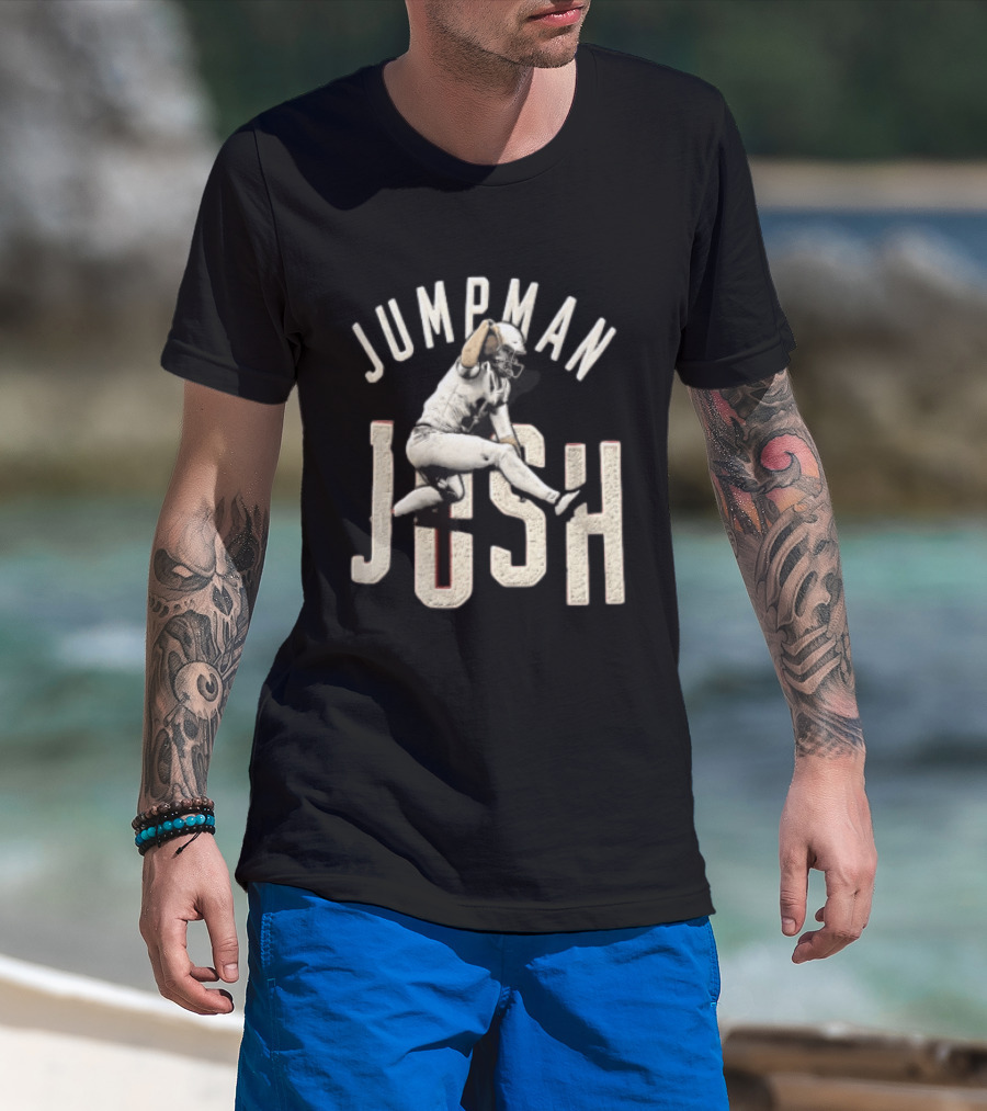 Jumpman Josh Allen Football Player Action Over Defender T-Shirt