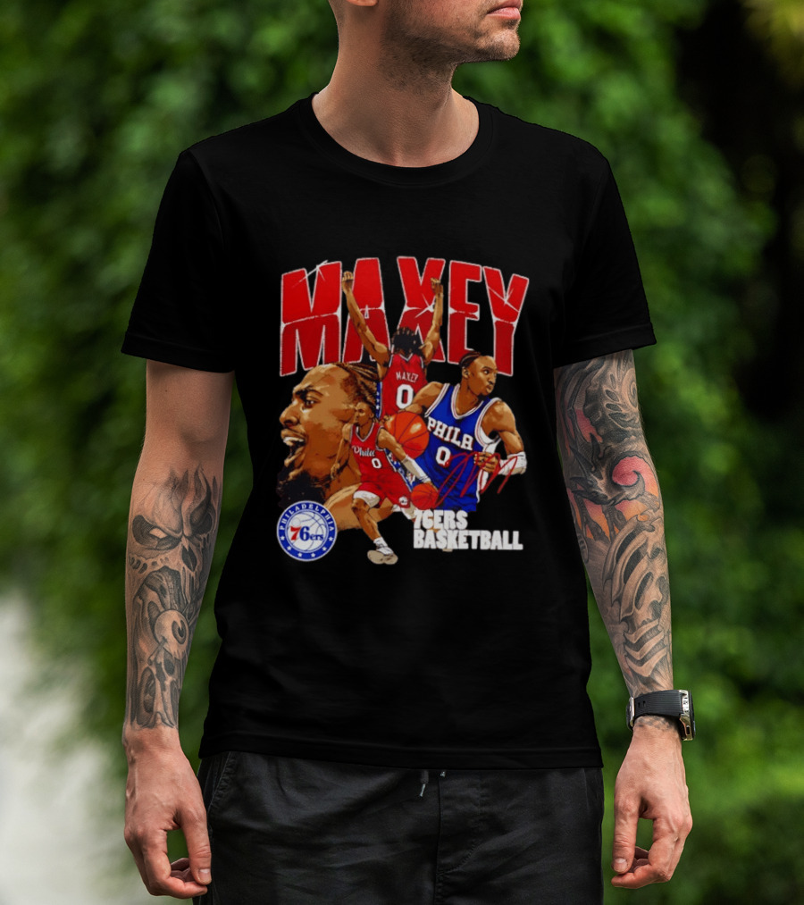 Tyrese Maxey Philadelphia 76ers Collage T-Shirt