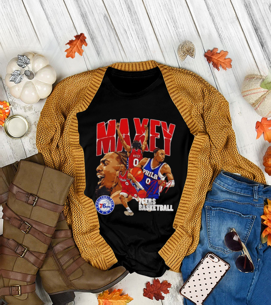Tyrese Maxey Philadelphia 76ers Collage T-Shirt