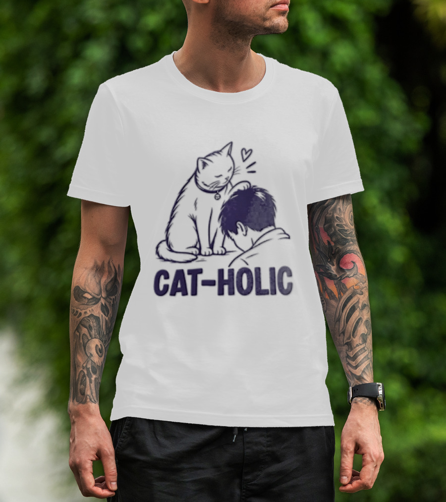 Cat Holic Feline Lover And Pet Owner Connection T-Shirt