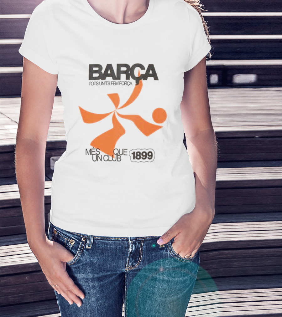 BARÇA Tots Units Fem Força Més Que Un Club 1899 Ecru Pulse Motion T-Shirt