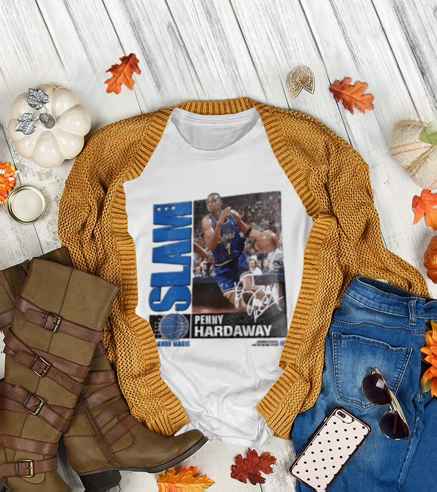 SLAM Top 500 Penny Hardaway Basketball Orlando Magic Jersey T-Shirt