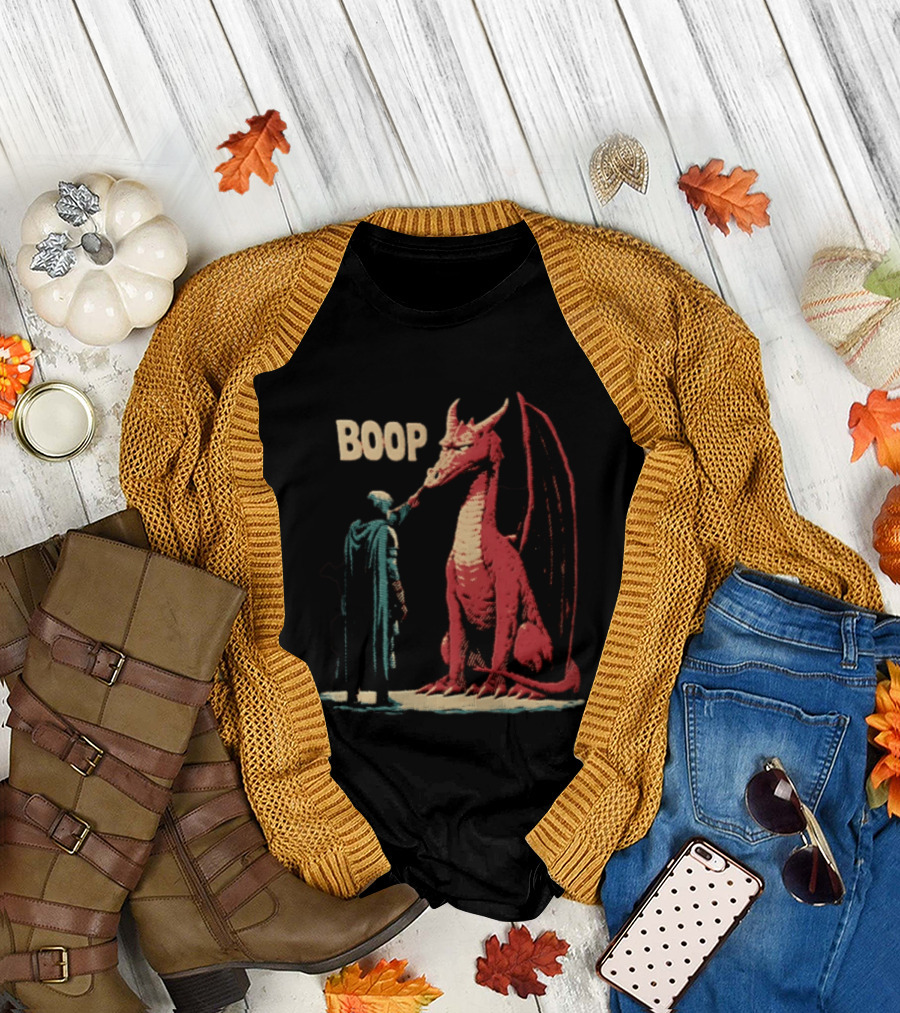 Boop The Dragon Knight Humor Fantasy Adventure T-Shirt