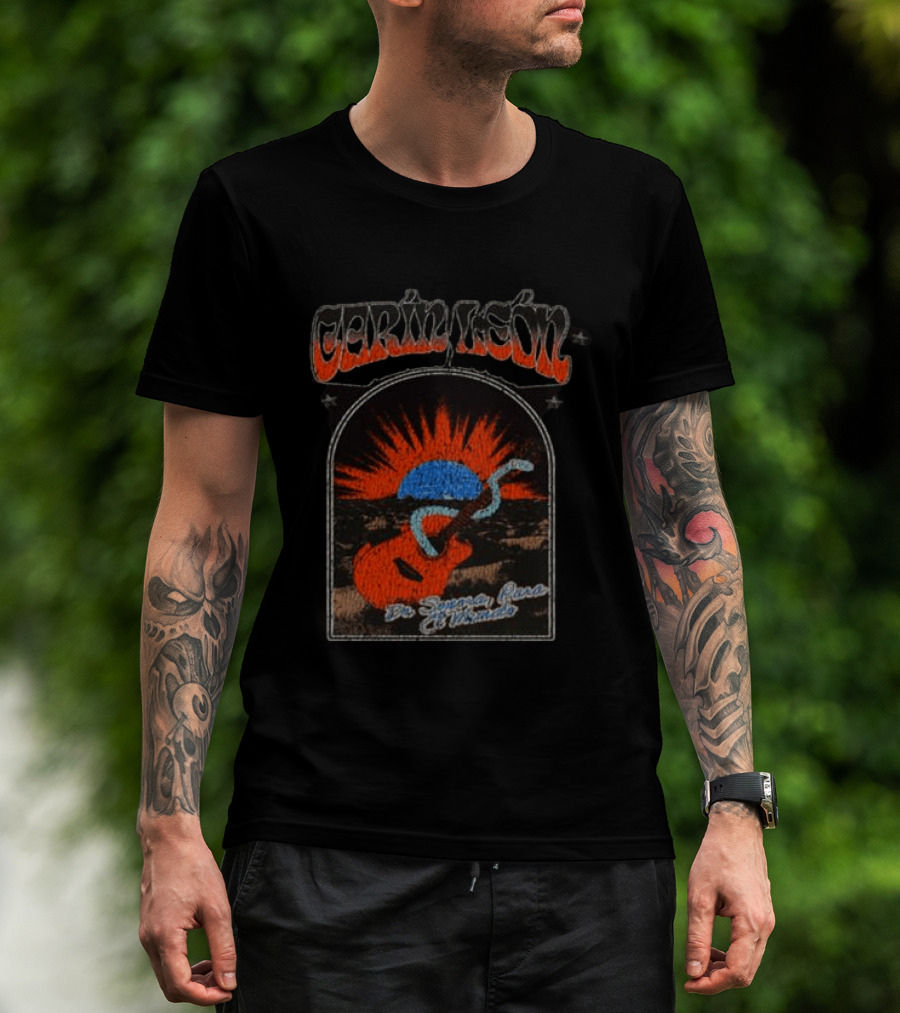 Carin Leon De Sonora Para El Mundo Guitar Sunrise T-Shirt