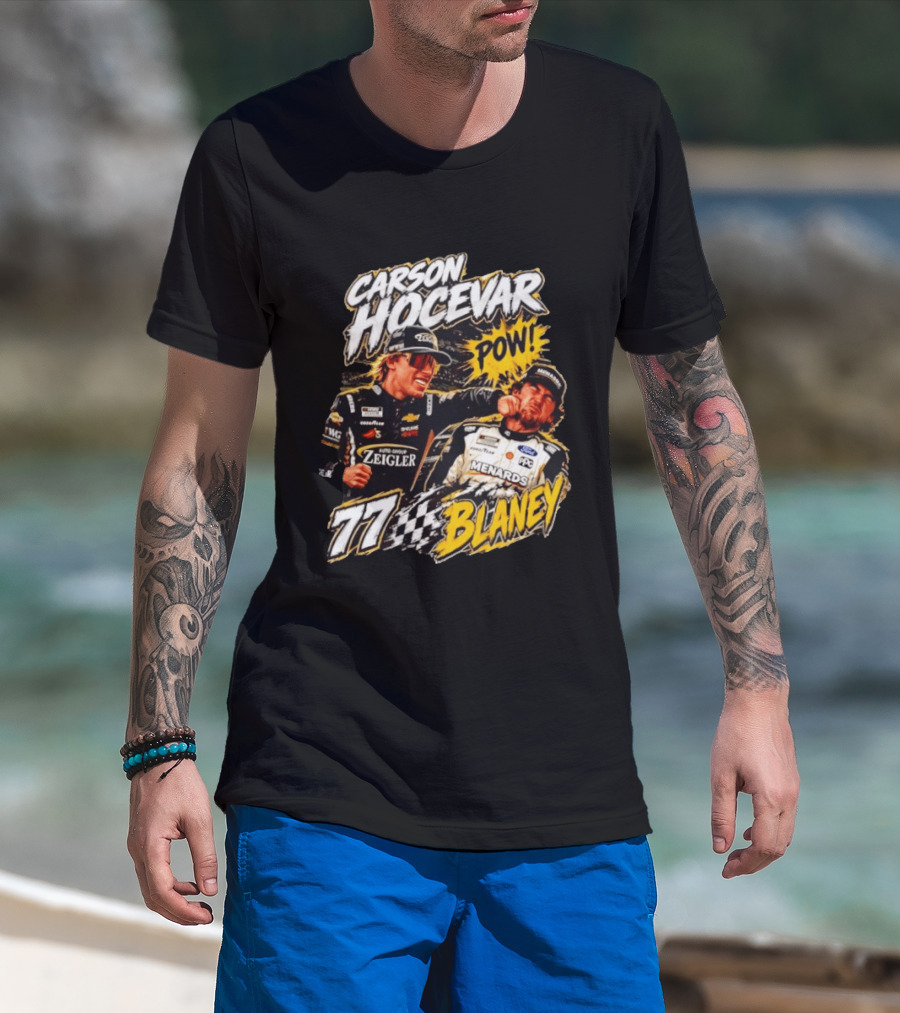 Carson Hocevar Pow Ryan Blaney 77 Menards Racing T-Shirt