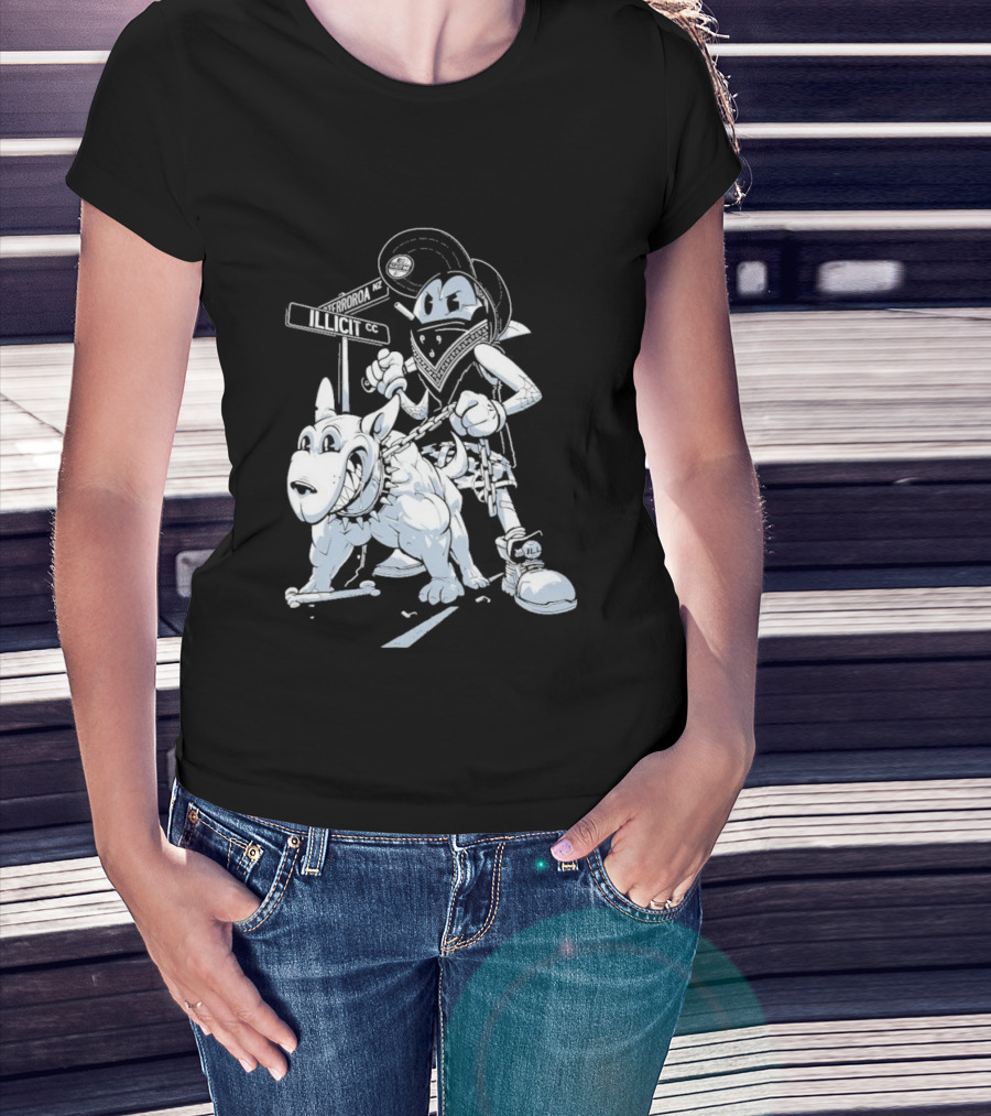 Redrat Illicit Menace Retro Cartoon Adventure T-Shirt