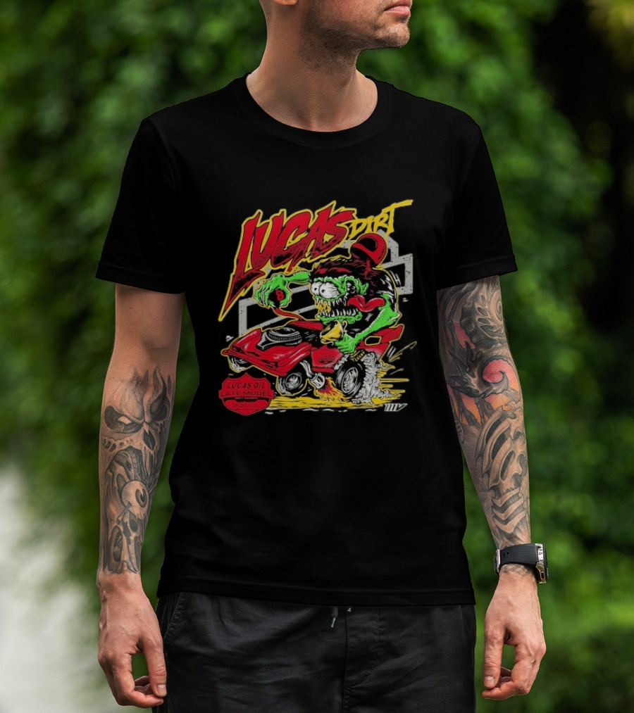Lucas Dirt Floracing Mad Mark Lucas Oil Late Model T-Shirt