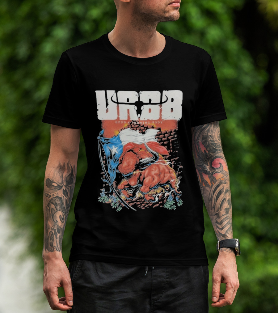 Upon A Burning Body URBB Bull Flag Texas T-Shirt