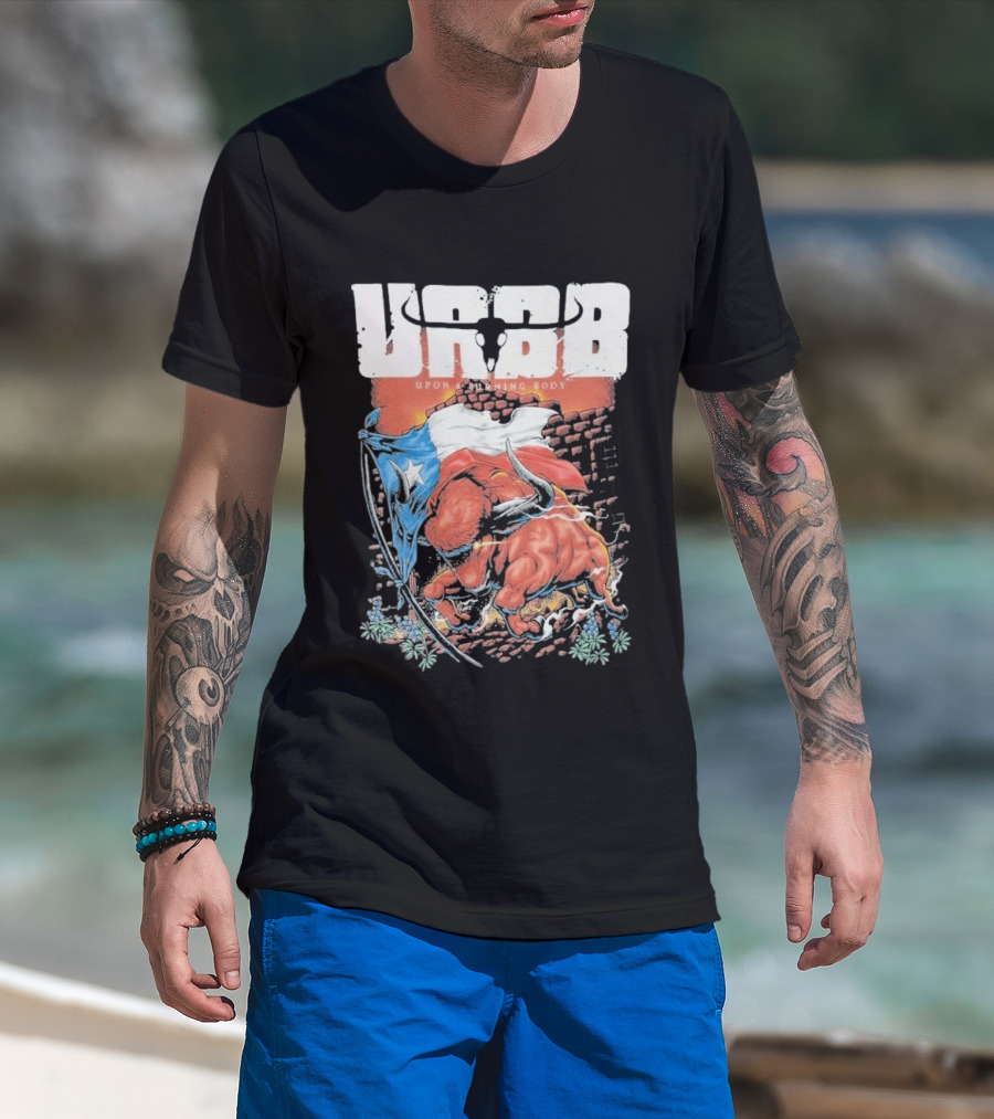 Upon A Burning Body URBB Bull Flag Texas T-Shirt