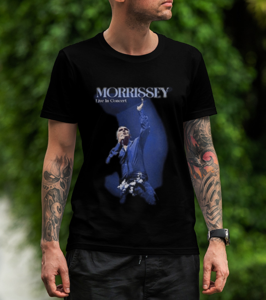 Morrissey Live In Concert World Tour 2026 Performance Image T-Shirt