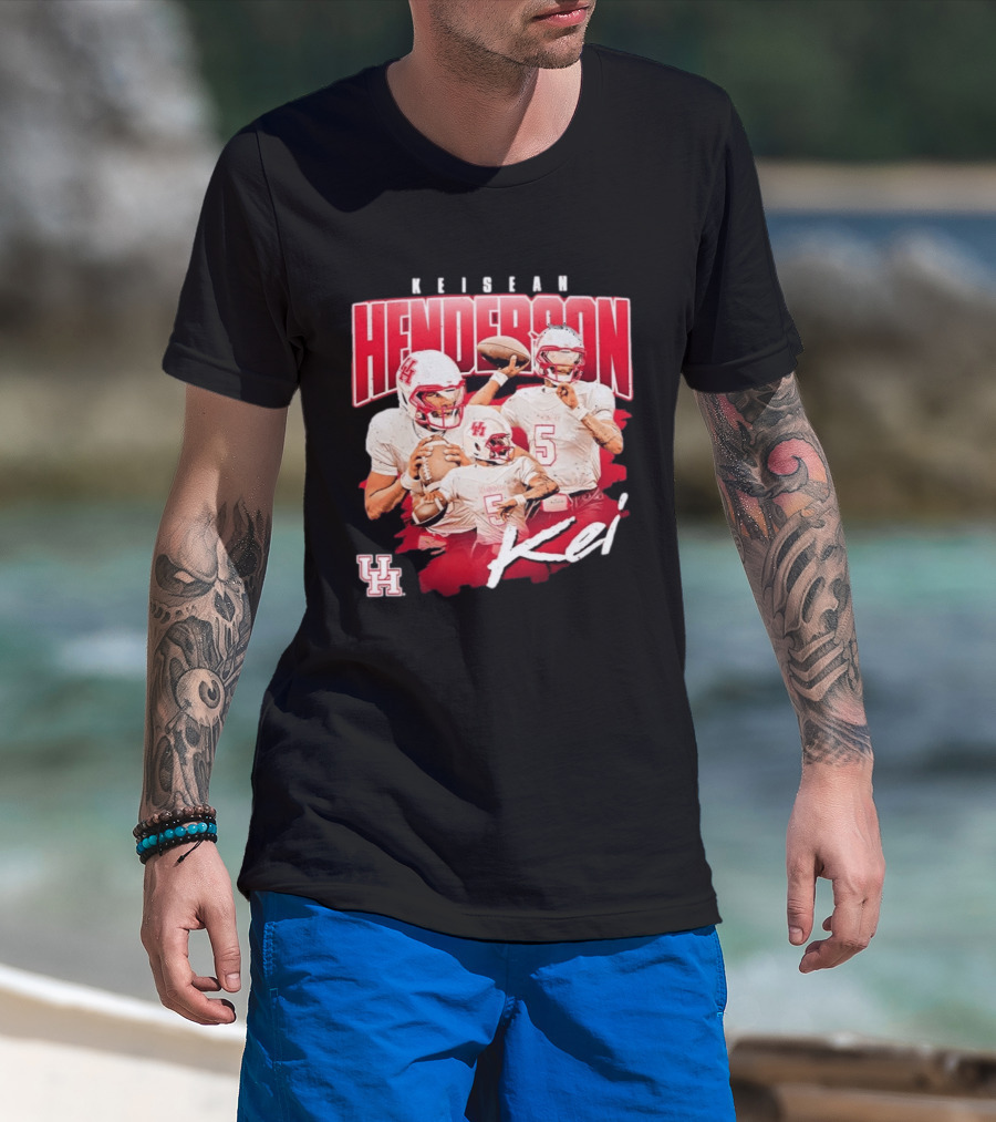 Keisean Henderson Houston Cougars Football No 5 Kei UH T-Shirt