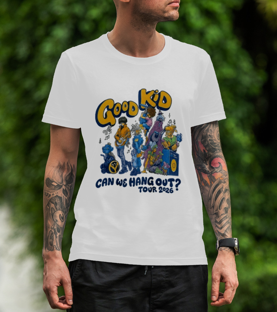 Good Kid Can We Hang Out Tour 2026 Colorful Characters T-Shirt