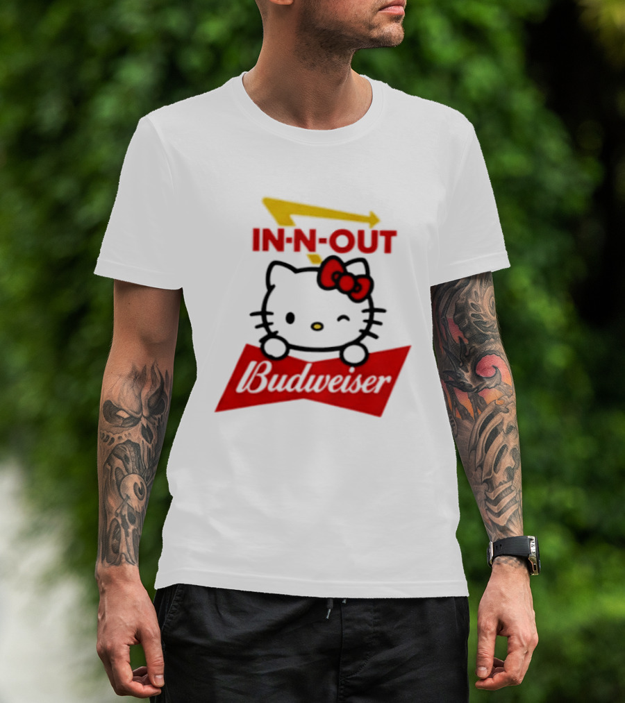 Hello Kitty In N Out Budweiser Combo T-Shirt