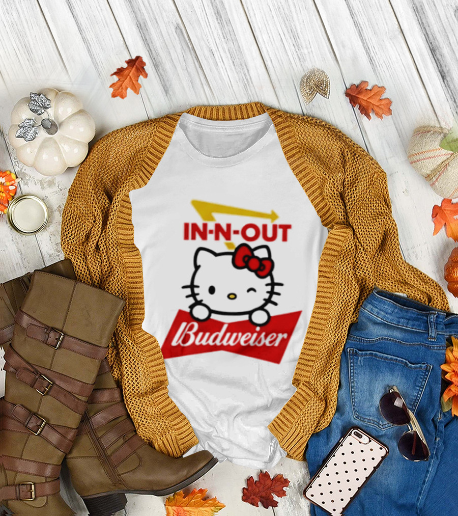 Hello Kitty In N Out Budweiser Combo T-Shirt