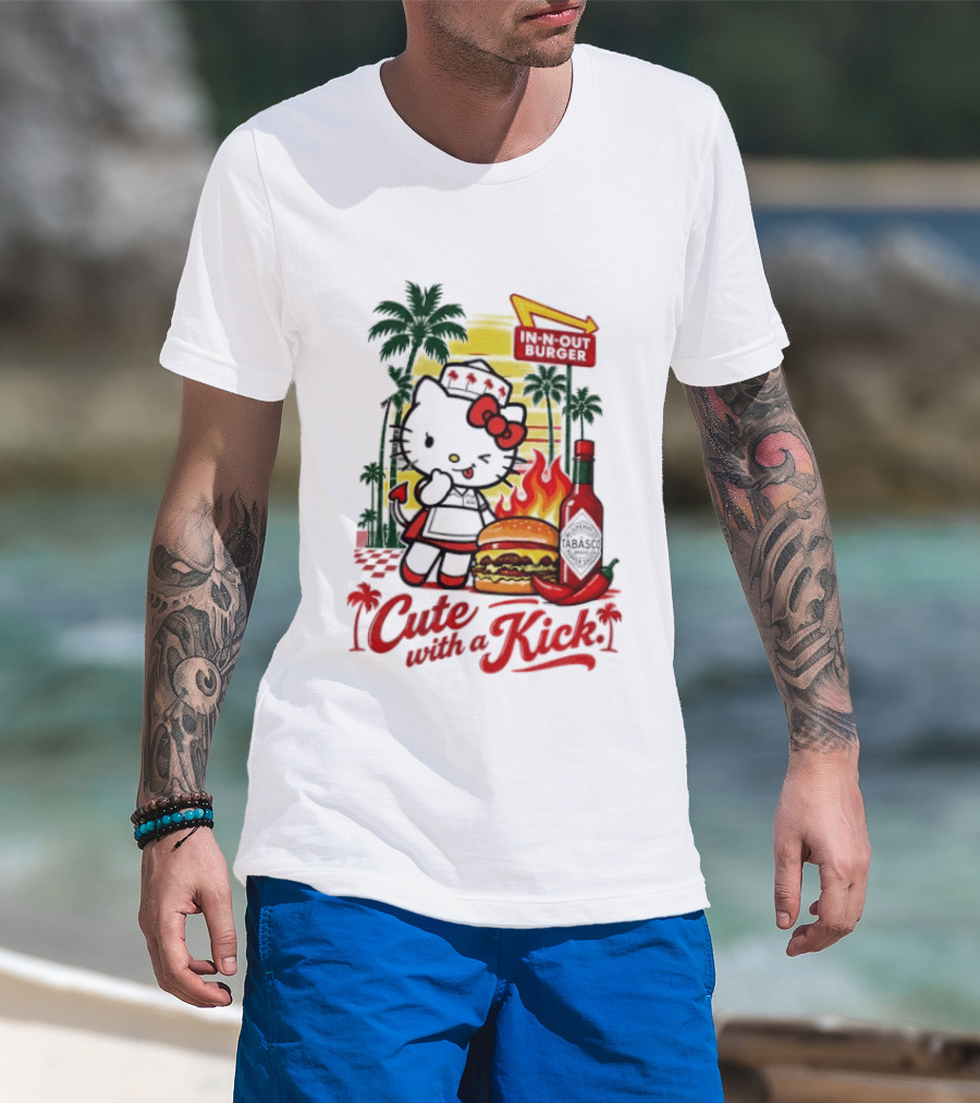 Hello Kitty In N Out Tabasco Cutie With A Kick Burger T-Shirt