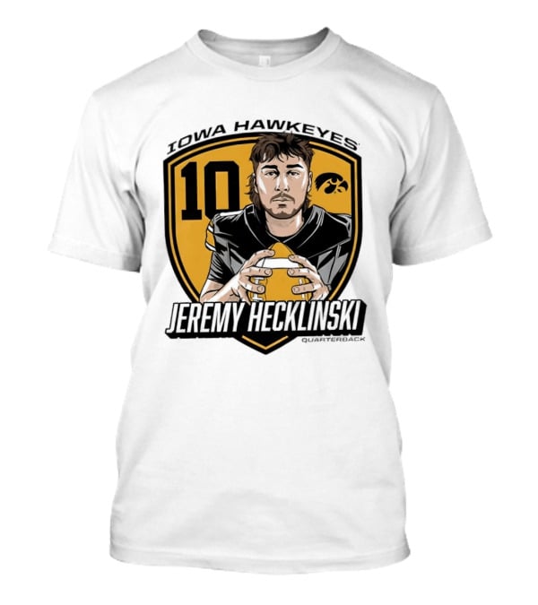 Iowa Hawkeyes 10 Jeremy Hecklinski Football Gold T-Shirt