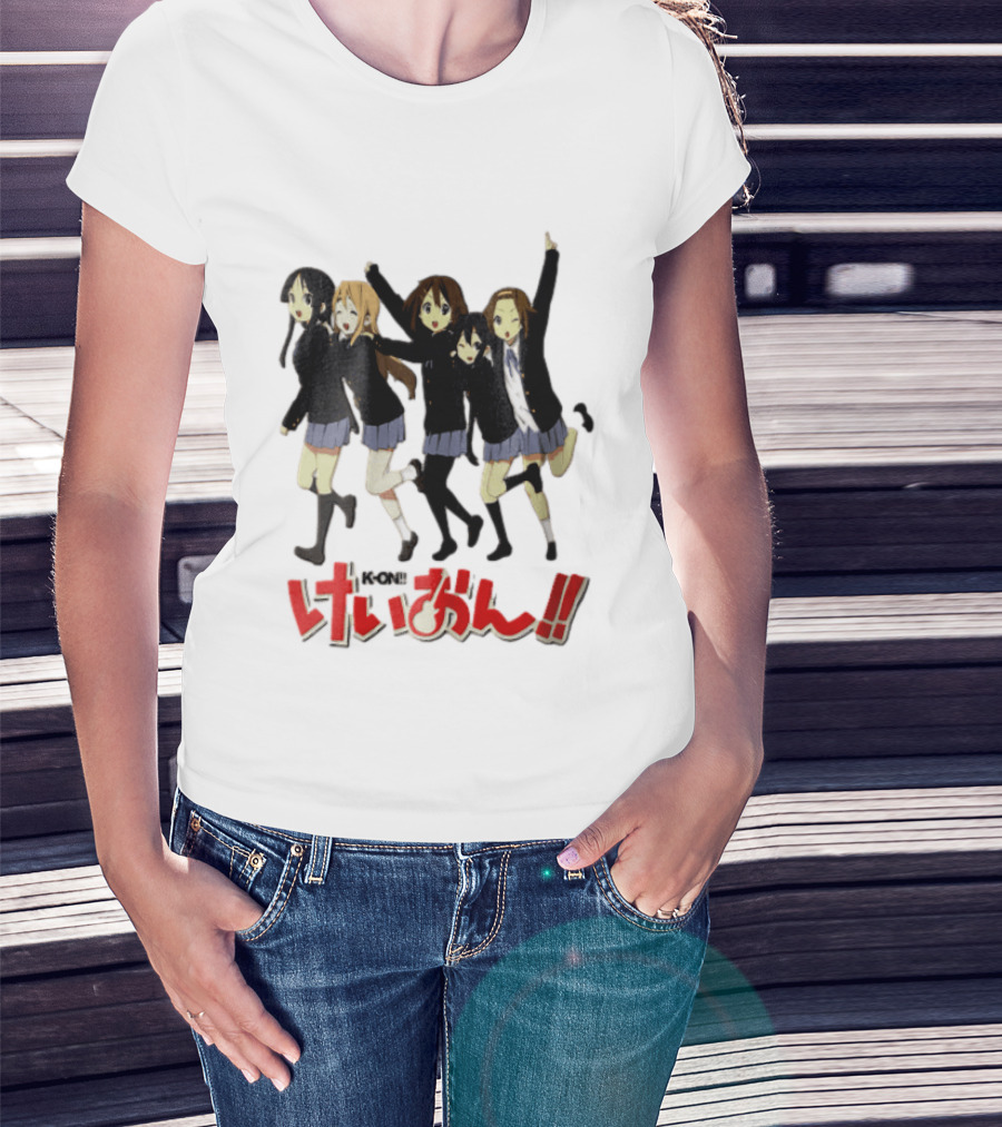 K On Five Anime Girls Jumping Together T-Shirt