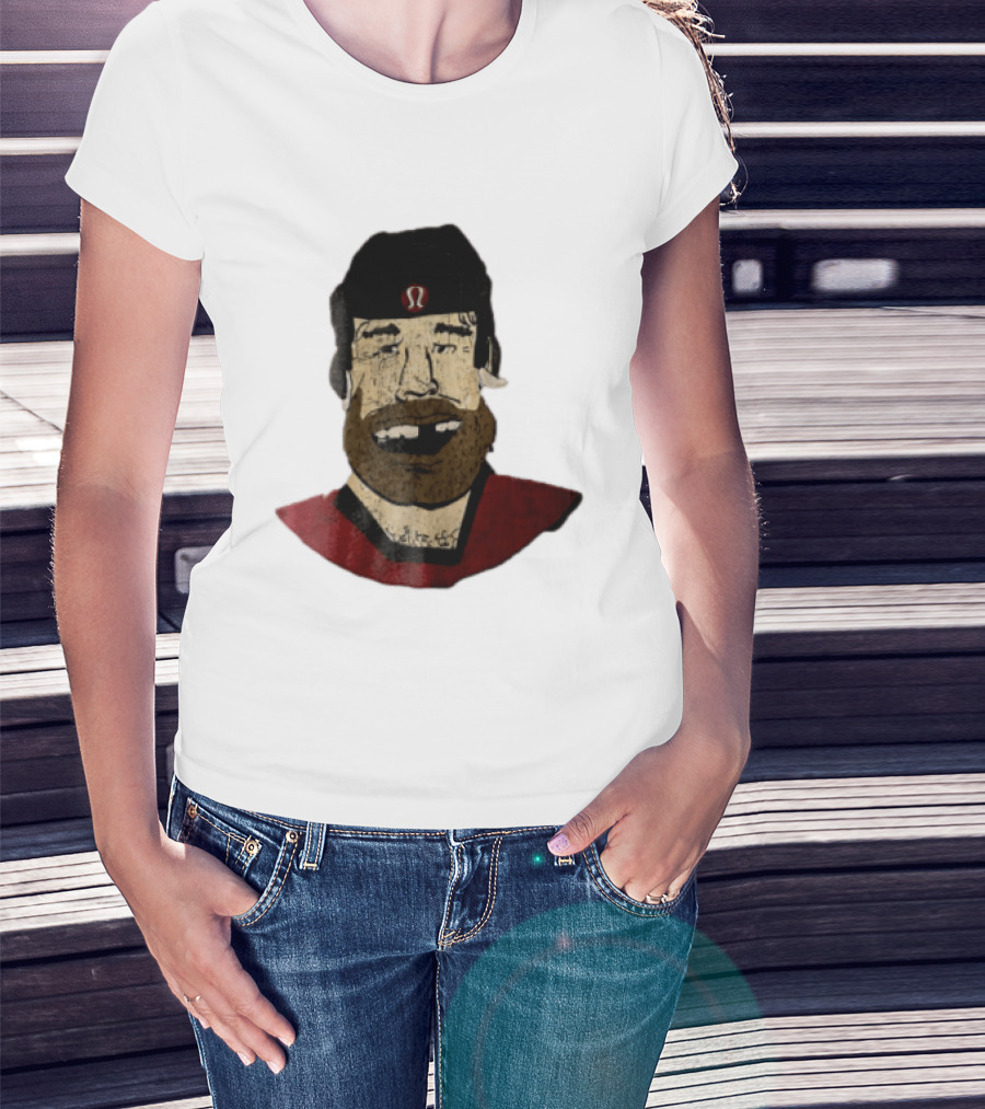 Lululemon Brent Burns Cartoon Hockey Player Missing Teeth T-Shirt