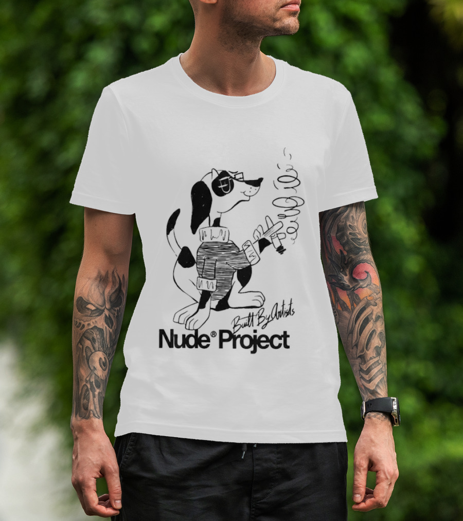 Nude Project Dogg Sweater Smoking Guitar T-Shirt