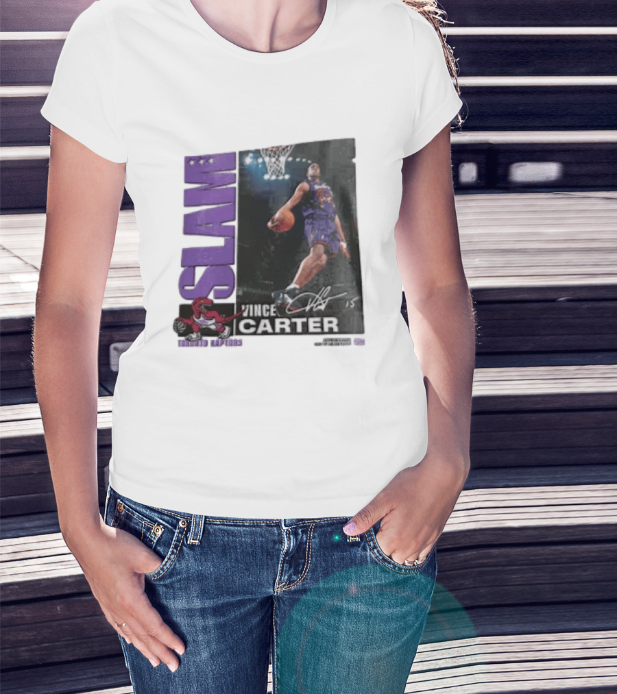 SLAM Vince Carter Top 500 Toronto Raptors Dunk Basketball T-Shirt
