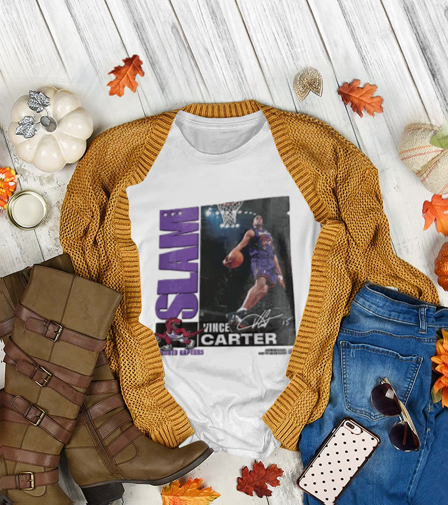 SLAM Vince Carter Top 500 Toronto Raptors Dunk Basketball T-Shirt
