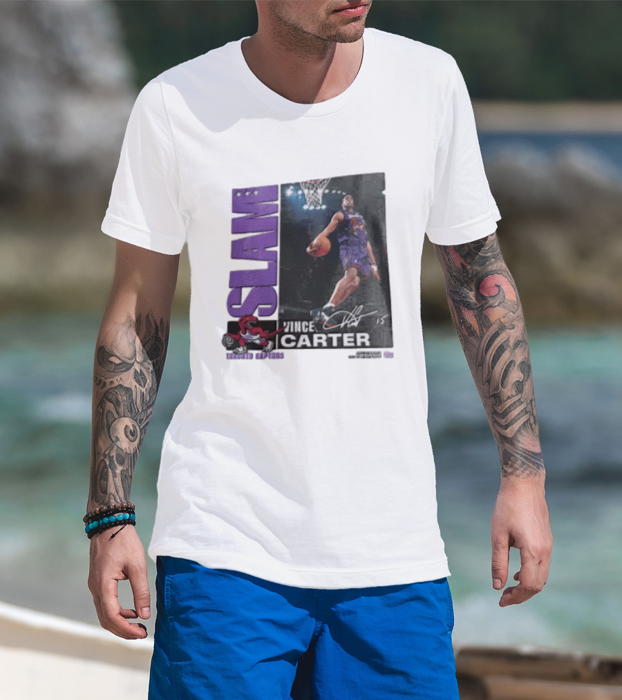 SLAM Vince Carter Top 500 Toronto Raptors Dunk Basketball T-Shirt