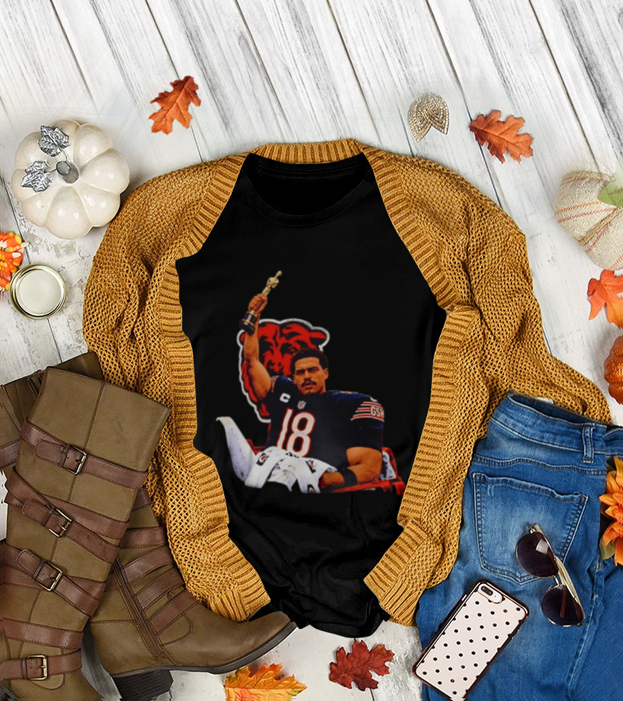 Caleb Williams Chicago Bears Oscar Meme Insight With Iconic Pose And Team Concept T-Shirt
