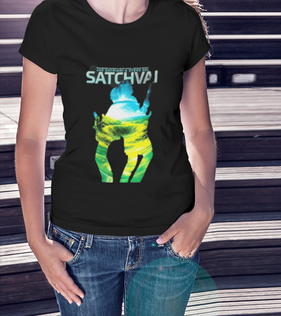 Joe Satriani Steve Vai Satch Vai Legendary Guitarists The Sea Of Emotion T-Shirt