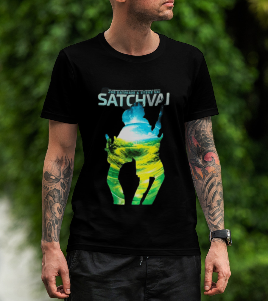 Joe Satriani Steve Vai Satch Vai Legendary Guitarists The Sea Of Emotion T-Shirt