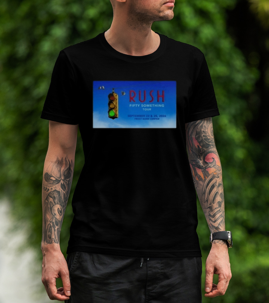 Rush Fifty Something Tour San Antonio TX September 23 25 2026 Frost Bank Center Concert T-Shirt
