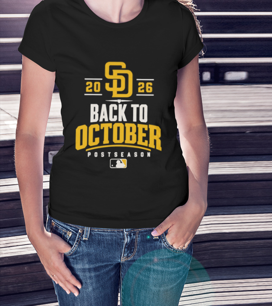 San Diego Padres 2026 Back To October Postseason Baseball MLB T-Shirt