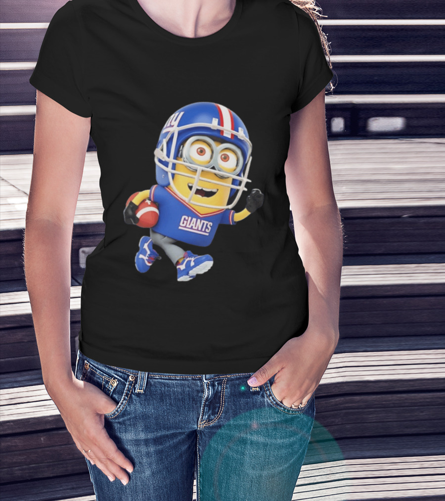 Minion Football Character New York Giants Collaboration T-Shirt