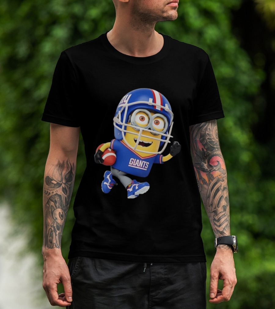 Minion Football Character New York Giants Collaboration T-Shirt