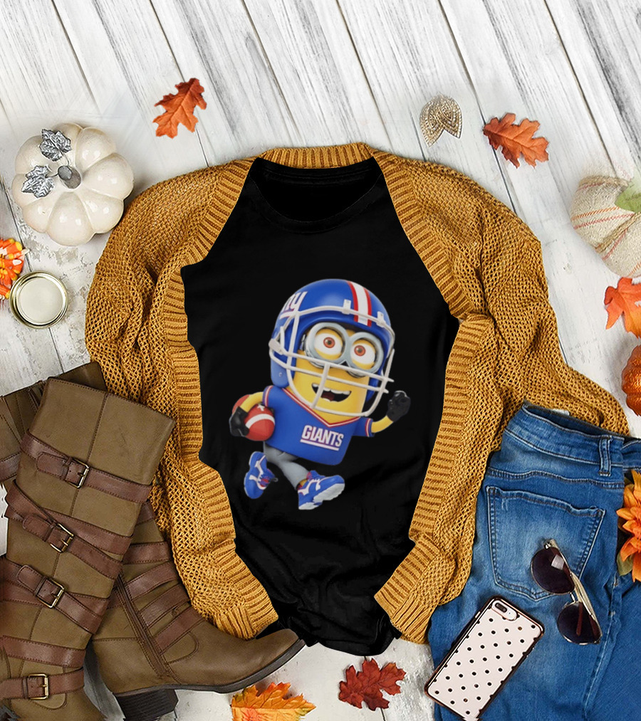 Minion Football Character New York Giants Collaboration T-Shirt