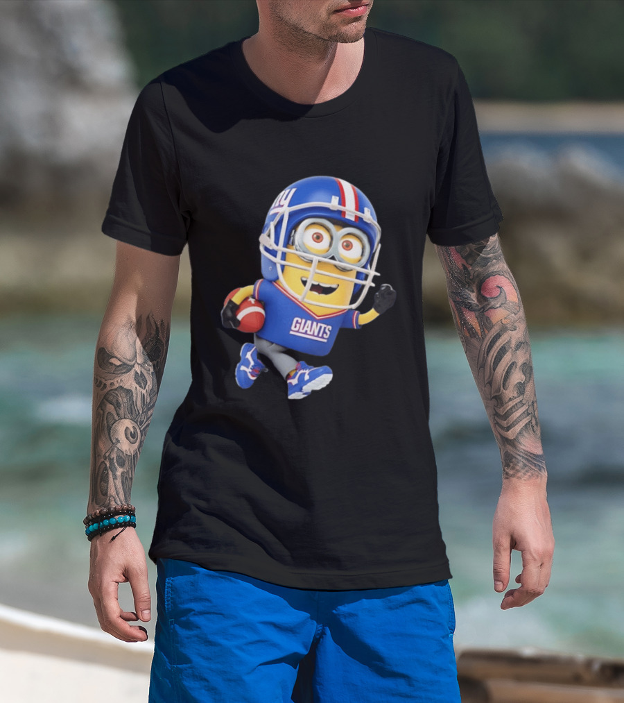 Minion Football Character New York Giants Collaboration T-Shirt
