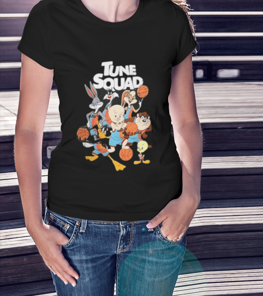 Tune Squad Looney Tunes Characters Basketball Space Jam T-Shirt