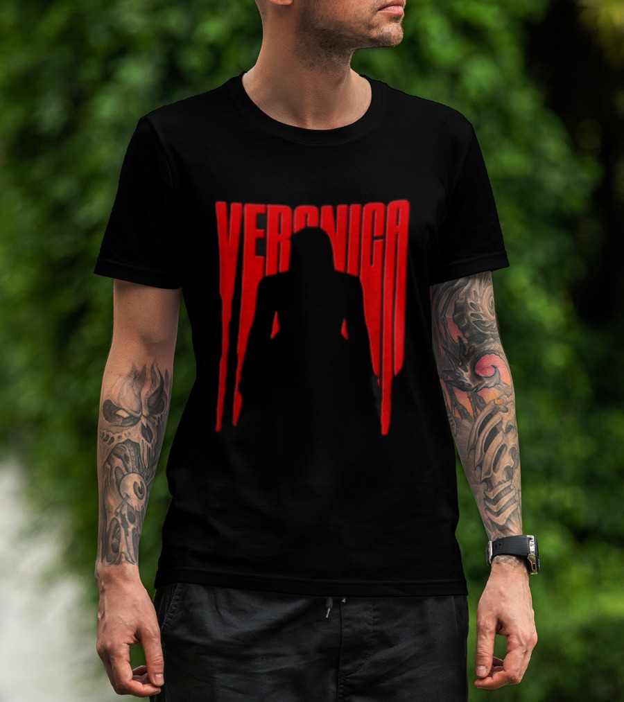 Veronica Red Dripping Font T-Shirt