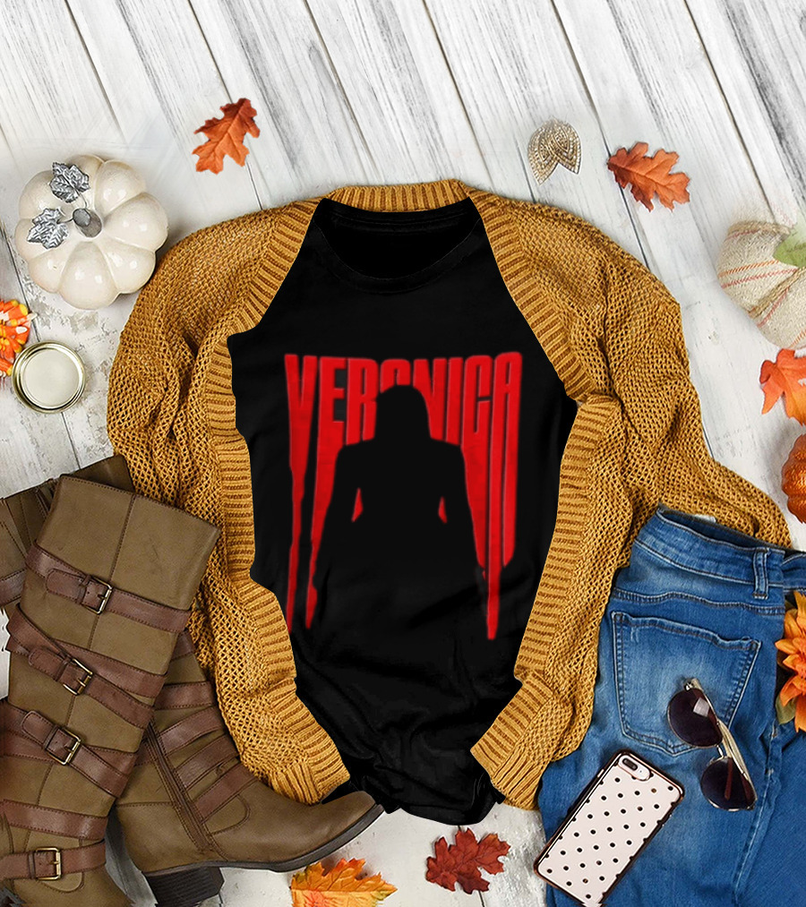 Veronica Red Dripping Font T-Shirt