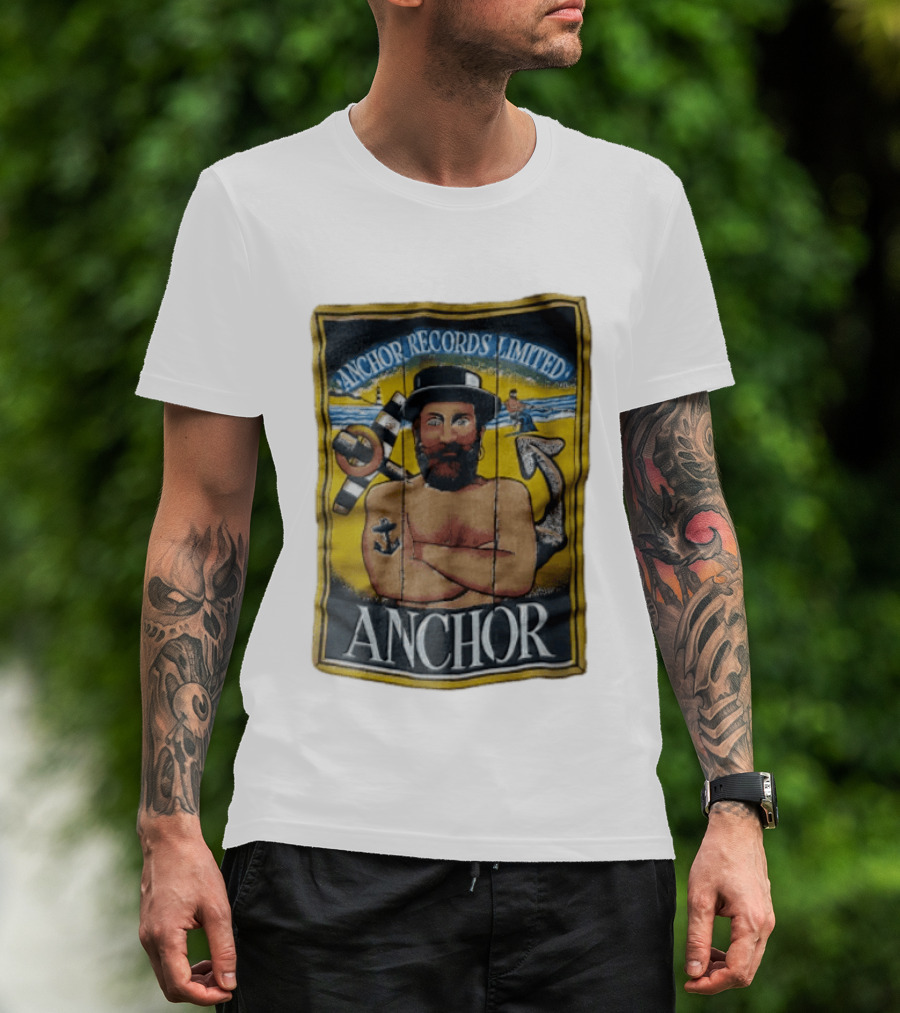 Anchor Records Limited Bearded Sailor With Tattooed Arms T-Shirt