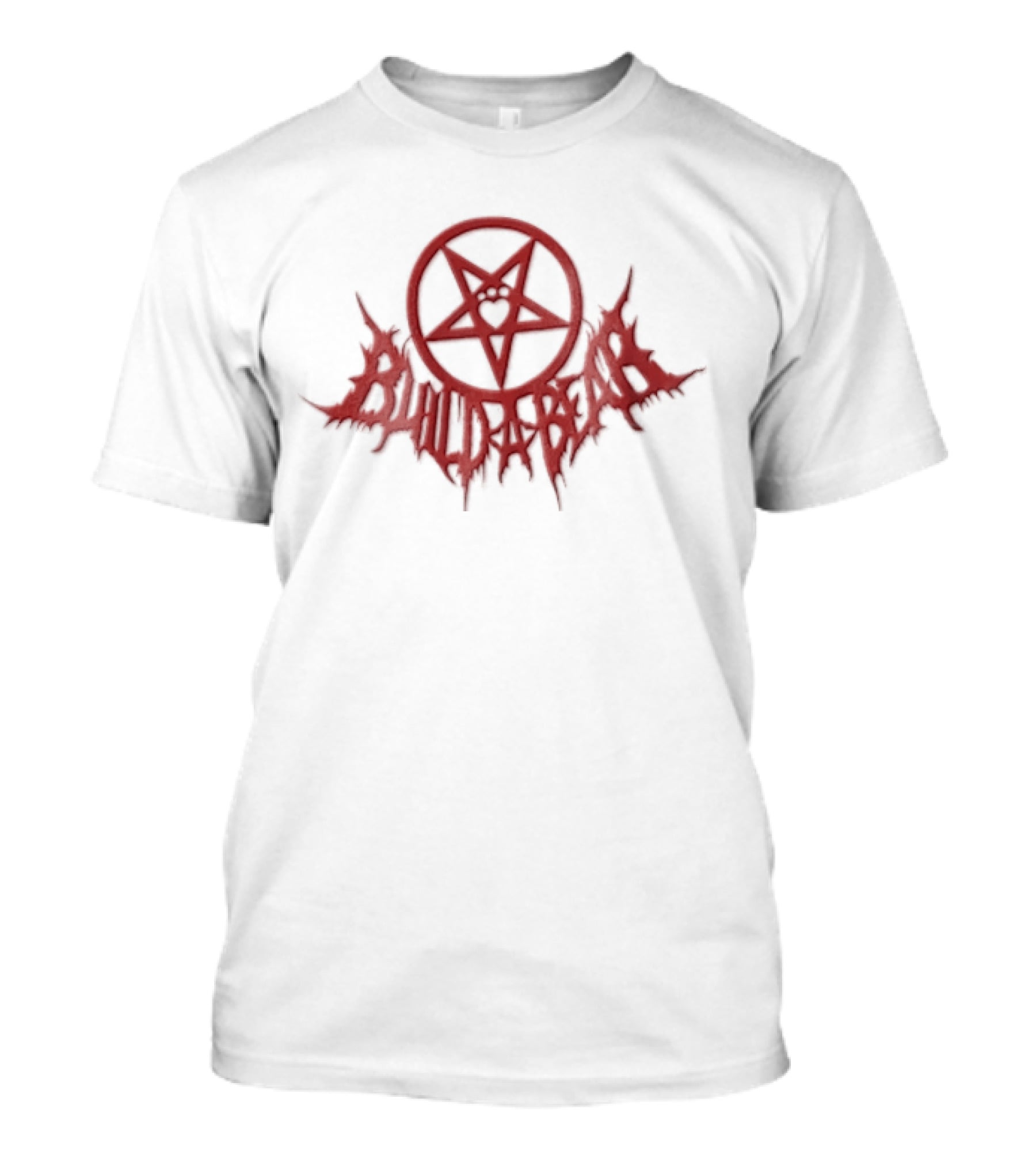 Build A Bear Red Pentagram Heart Paw T-Shirt