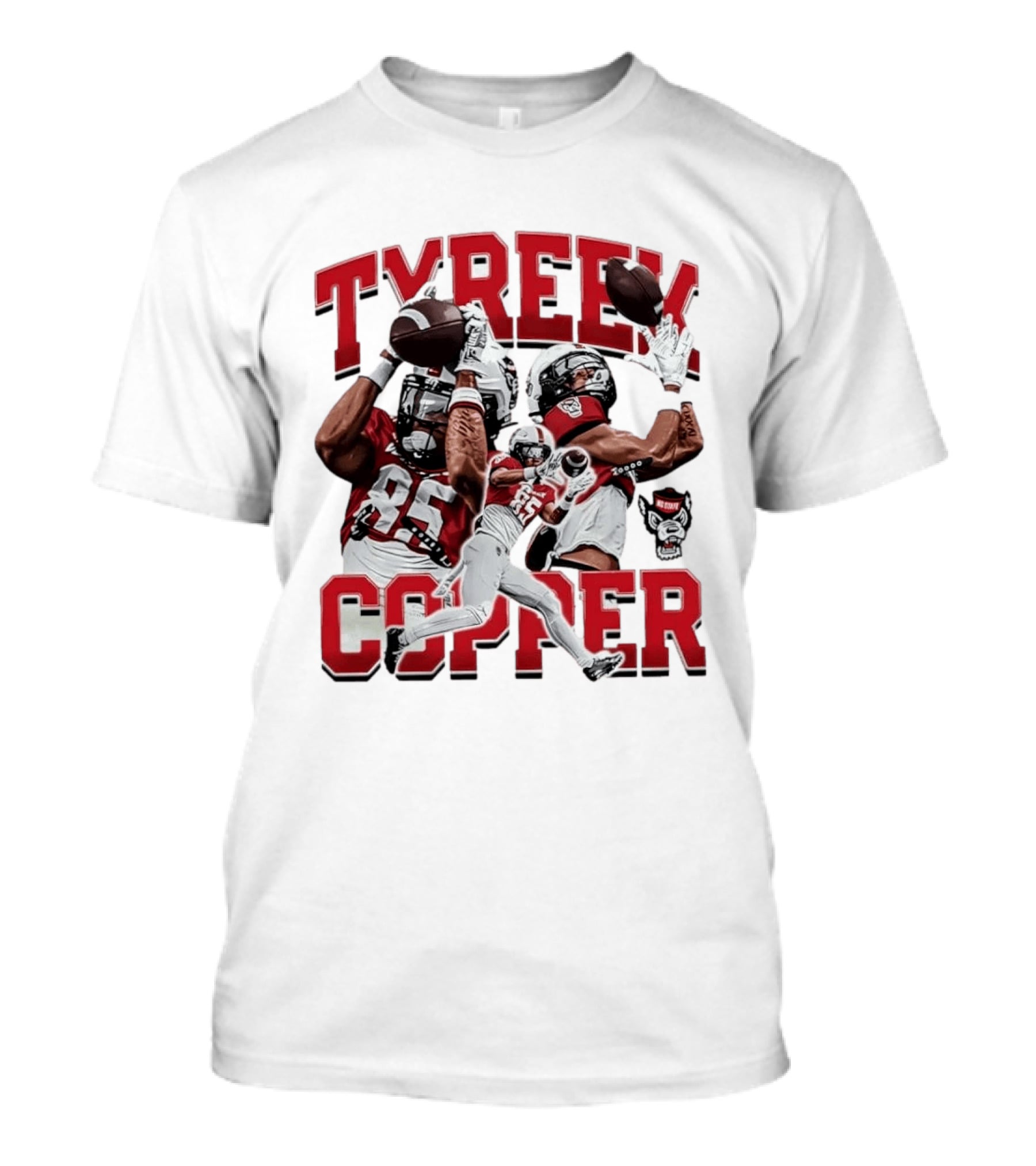Tyreek Copper NC State Wolfpack Football Collage T-Shirt