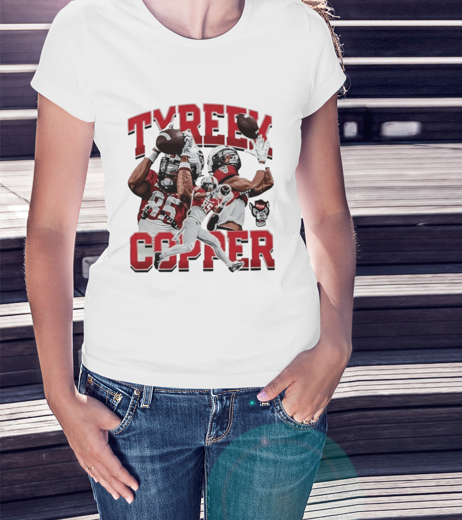 Tyreek Copper NC State Wolfpack Football Collage T-Shirt