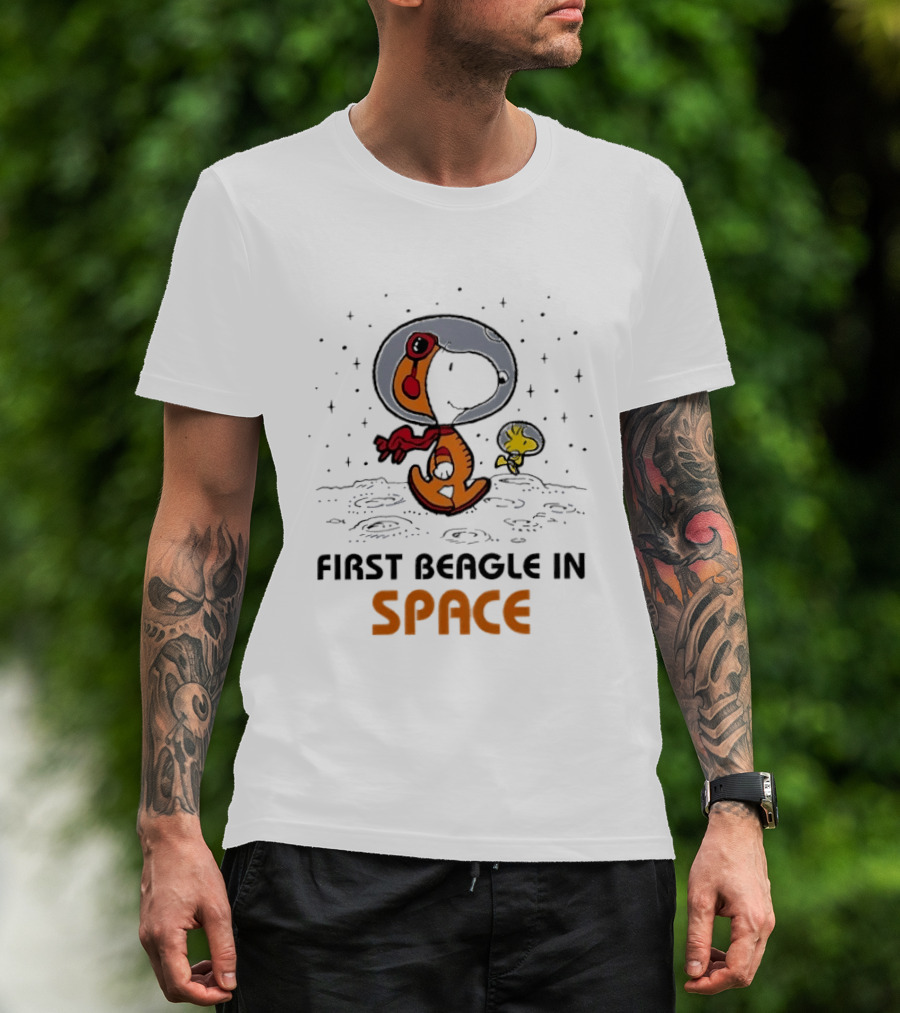 Snoopy And Woodstock First Beagle In Space Lunar Adventure T-Shirt