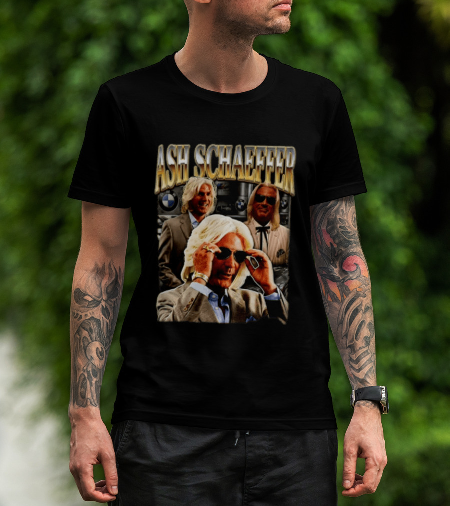 ASH SCHAEFFER Bootleg BMW Sunglasses Suit T-Shirt