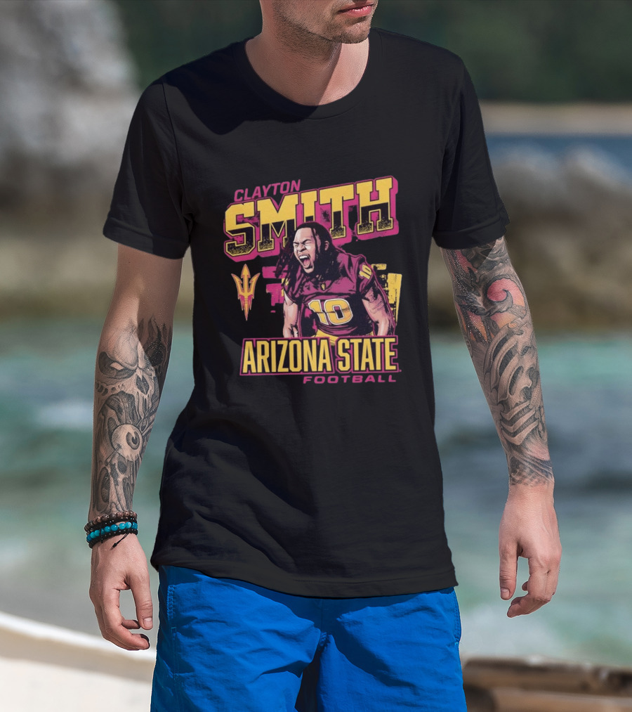 Clayton Smith No 10 Arizona State Football Sun Devils T-Shirt