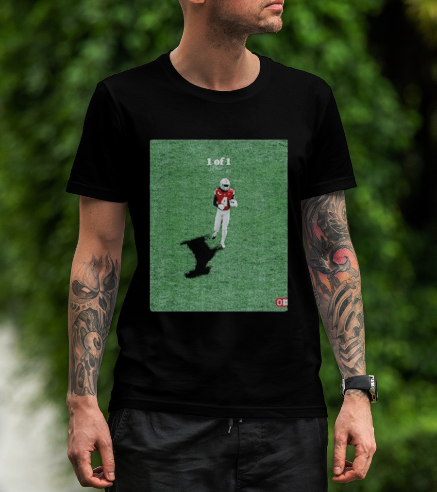 1 Of 1 Jeremiah Smith Ohio State Buckeyes Goat Shadow Football T-Shirt