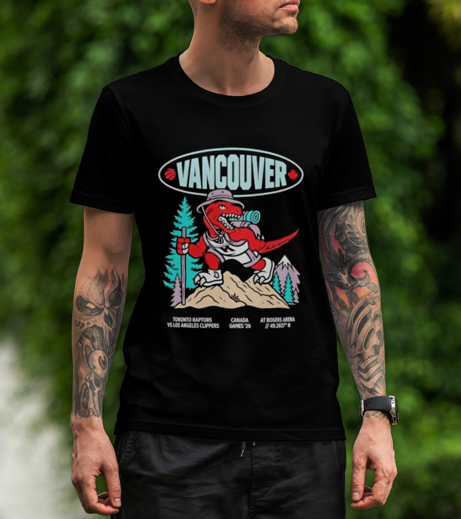 Toronto Raptors Vs Los Angeles Clippers Canada Games 2026 Vancouver Retro Style Basketball Event T-Shirt