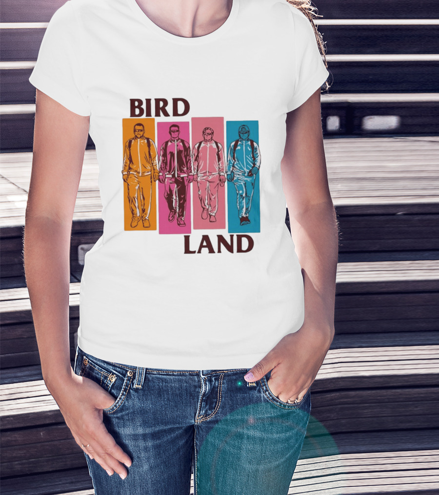 Baltimore Orioles Birdland Colorful Walking Figures T-Shirt