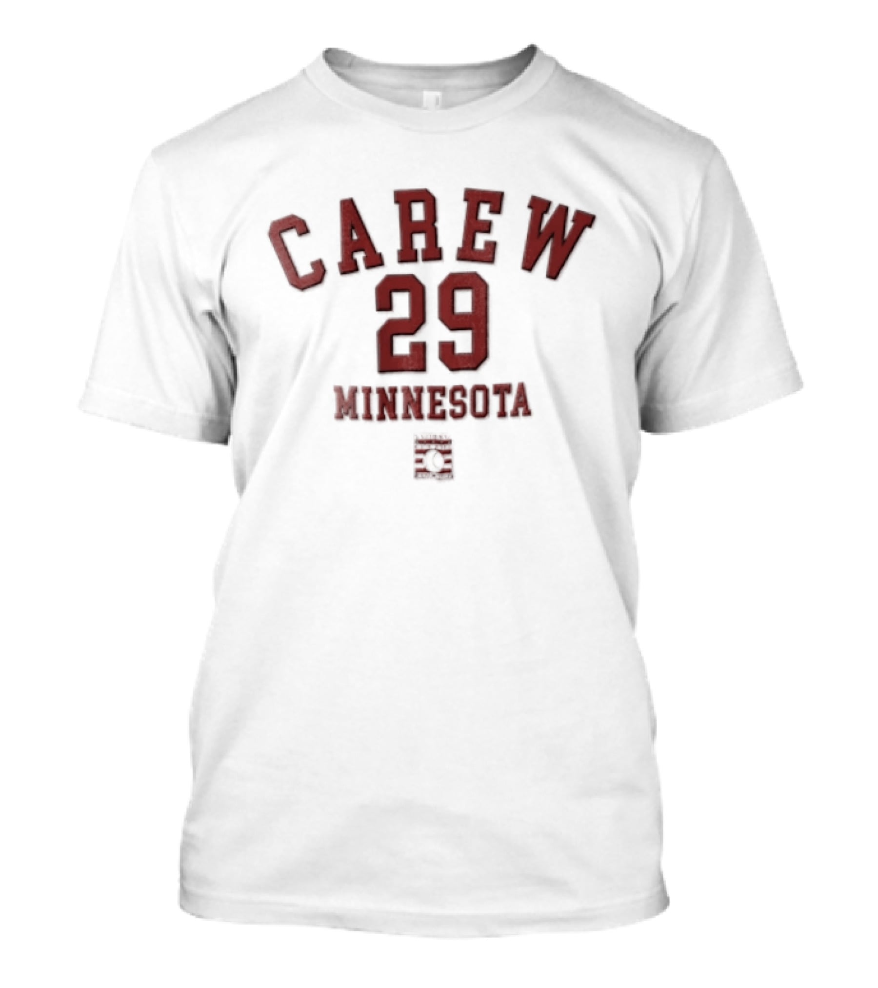 Minnesota Twins Carew 29 Baseball Hall Of Fame Jersey Lettering T-Shirt